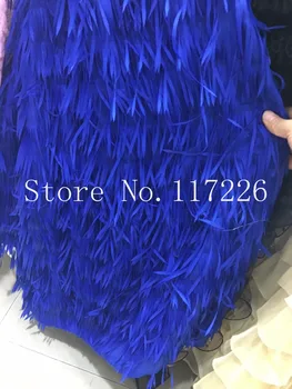 

High Quality with 3D Tulle Lace fabric JRB-121674-5 for wedding dress nice looking African French Lace Fabric in royal blue