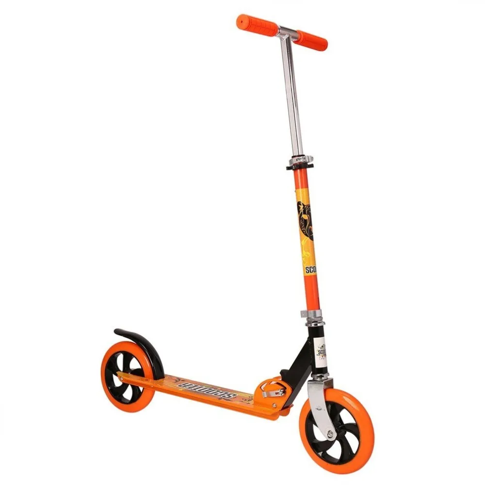 

Adjustable Foldable 3 PU Wheel Mini Children Kick Scooter with Flashing Wheel Music Play Three Height Dual Brakes Gift