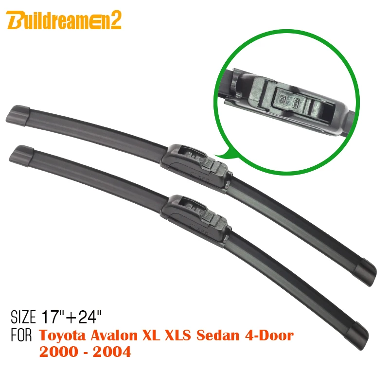 Buildreamen2 1 Pair Car Bracketless Windscreen Wiper Blade Windshield