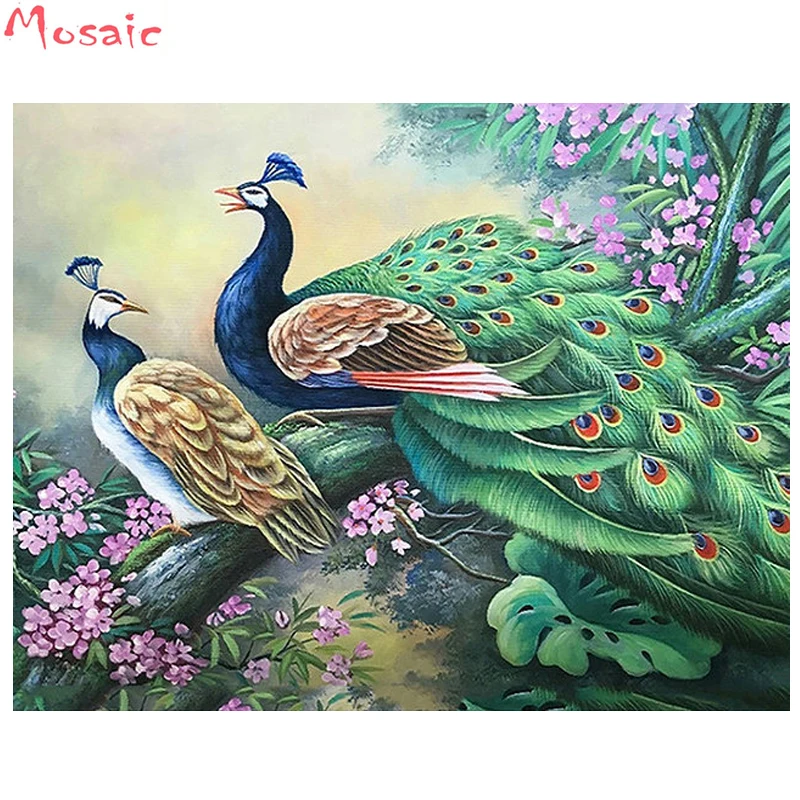 

Diamond mosaic peacock 5d diy diamond painting DIAMOND EMBROIDERY Pictures of rhinestones Cross-stitch embroidery diamond animal