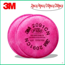 10cs=5 packs 3M 2091 particulate filter P100 for 6000, 7000 series respirator