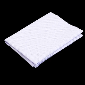 

White 11 14 Count Cross Stitch Cloth Aida Fabric DIY Hand Embroidery Cloth