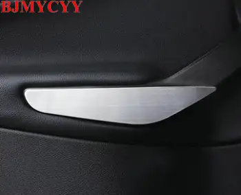 

BJMYCYY 2pcs/set The armrest of car rear door inside stainless steel decoration sequins for ford escape kuga 2015-2017