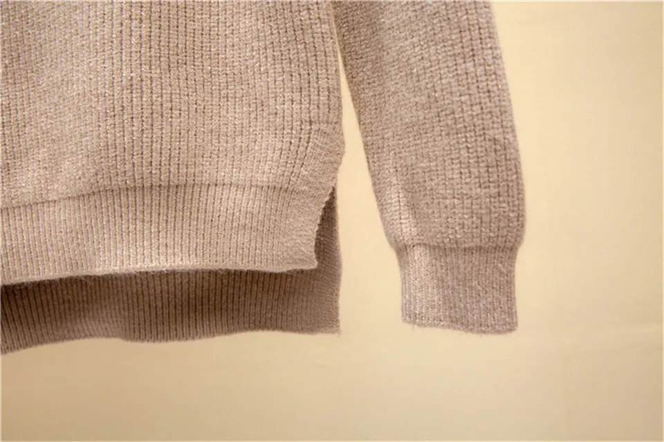 Мягкий женский осенний модный вязаный свитер пуловер высокого качества Pull Femme новые зимние повседневные пуловеры с круглым вырезом и длинным рукавом