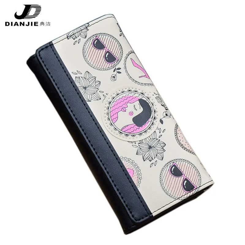 Women Leather Wallet Fashion Creative Korean Version Large Capacity Pu