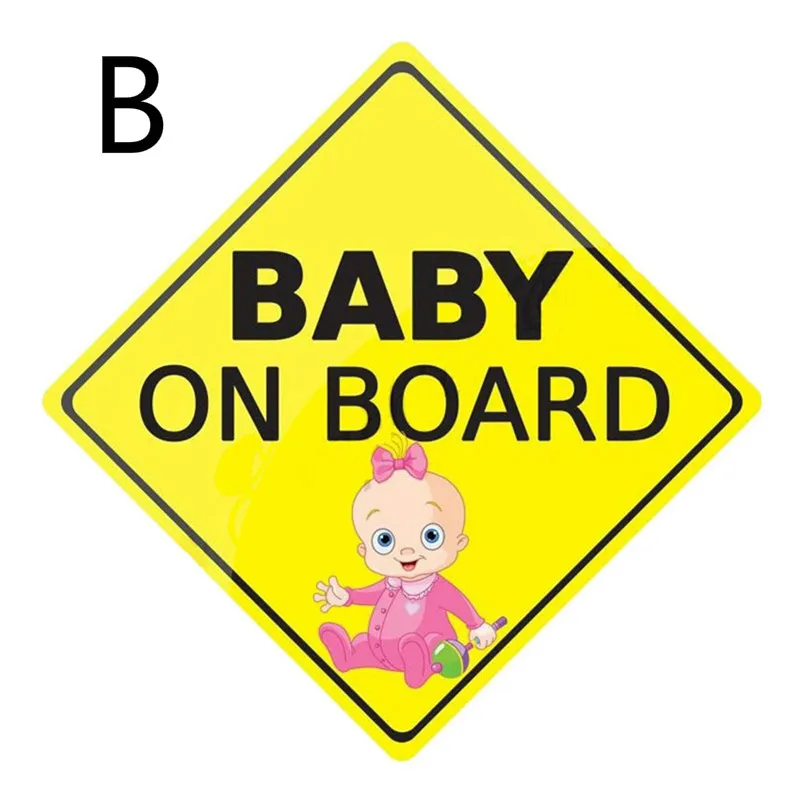 Car Stickers Decals Baby On Board Warning Mark Car Accessories Waterproof Cute Auto Stickers Decal Baby Cars Styling Motorcycle