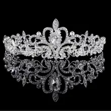 Лучшие продажи свадебное украшение для волос со стразами украшения для головы хрустальные свадебные повязки диадемы свадебные аксессуары для волос