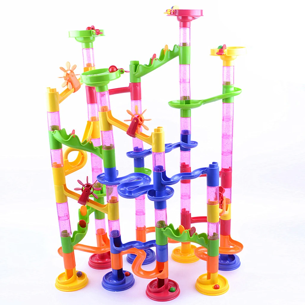 Buy 105pcs Marble Race Run DIY Construction Kids Toy Game Building Block Tower