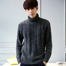 Men ‘s new sweater high collar warm and comfortable hedging style men’ s sweater Leisure College Wind Gray man sweater MK550