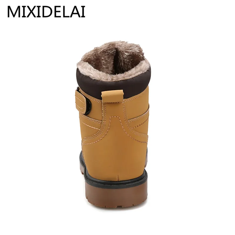 Мужские Теплые Зимние ботильоны MIXIDELAI из искусственной кожи мужские осенние