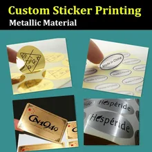 OEM Order – Custom Sticker Printing, Metallic Material Made Printing Label, Silver/Golden Sticker