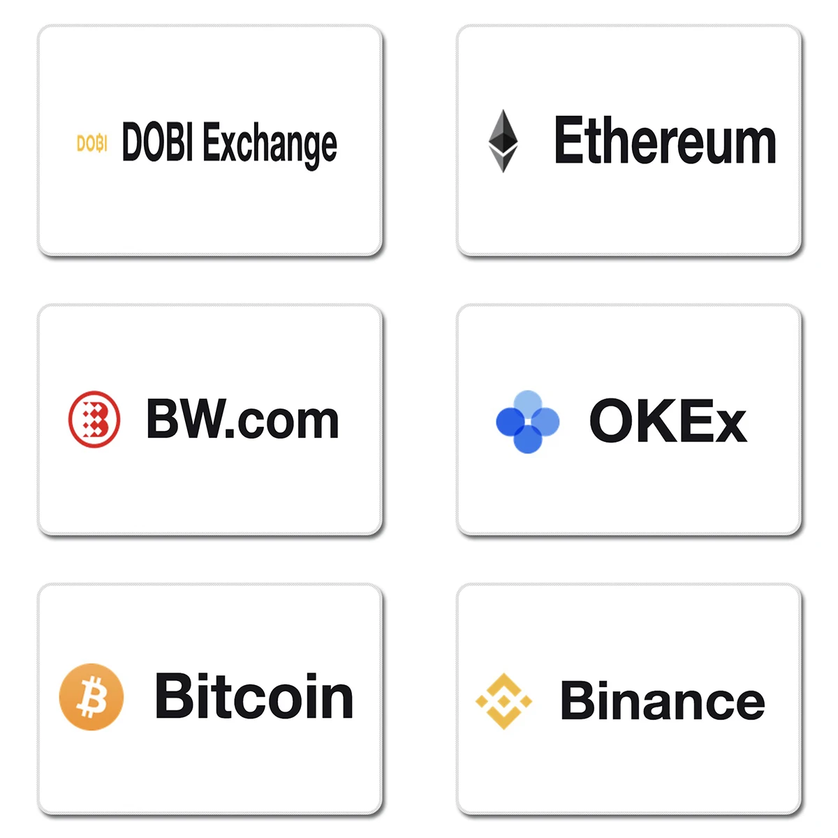 Коврик для мыши Binance OKEX DOBI BW эфириум Биткоин ноутбука | Компьютеры и офис