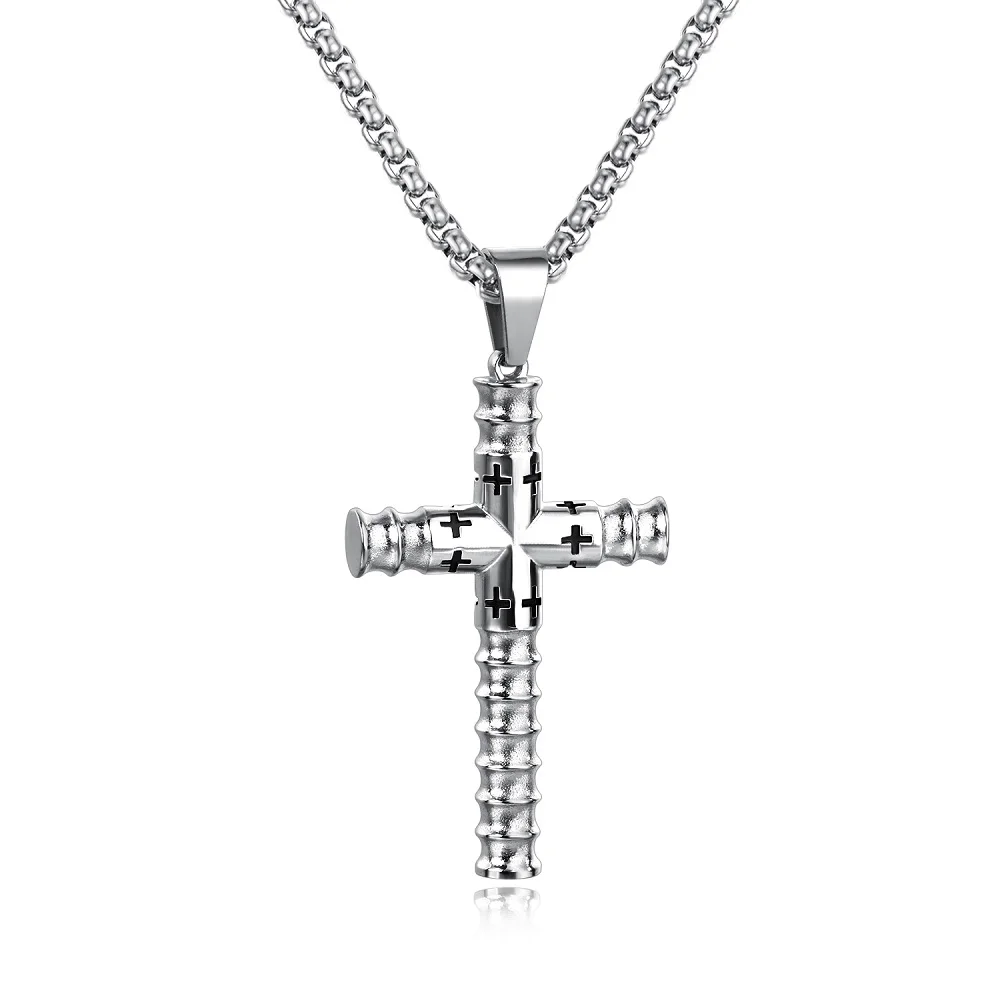 JHSL Men Statement Cross Pendants Necklace Big Large Fashion Jewelry
