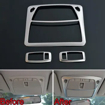 

3Pcs ABS Car Interior Roof Front Rear Reading Light Lamp Cover Trim for Nissan Rogue X-Trail 2014 2015