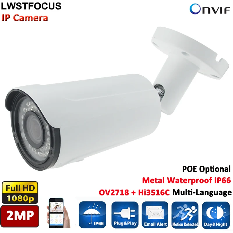 HD 2MP IP camera Low Illumination Back illuminated Sensor HISILICON