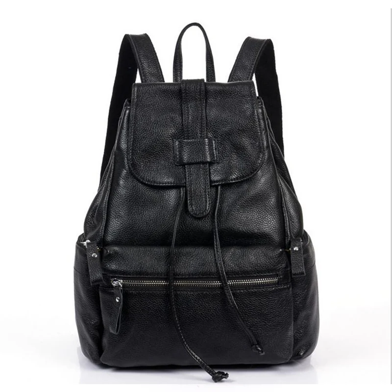 Moda mujeres del cuero genuino mochilas de alta calidad de cuero niñas bolsa de la escuela mochila de viaje femenina Moda mujeres del cuero genuino mochilas de alta calidad de cuero niñas bolsa de la escuela mochila de viaje femenina