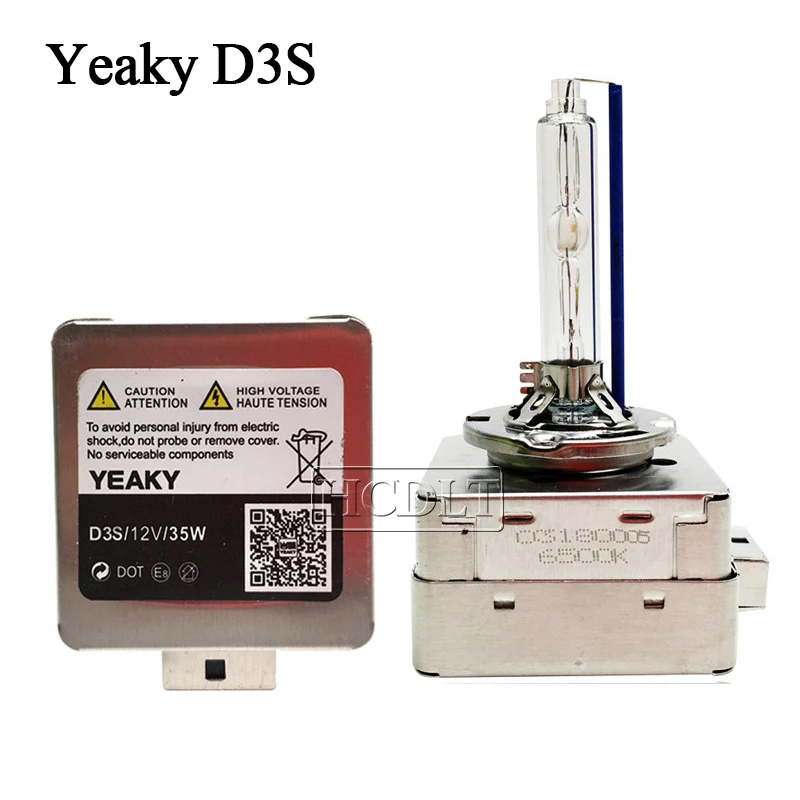 Ксеноновая лампа HCDLT 35 Вт Yeaky D1S 6500K HID D2S D3S D4S 4500K 5500K D2R D4R Сверхбыстрая яркая