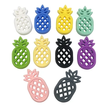 

Cartoon Pineapple Silicone Teether Silicone Pendant DIY Pacifier Baby Teeth Toys Teeth Training