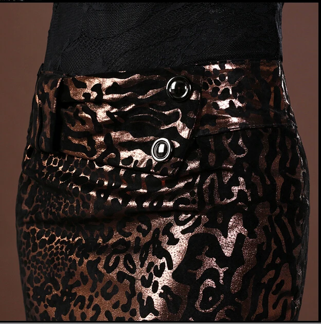 Горячая осень и зима новая модная сексуальная юбка из натуральной кожи женская облегающая короткая юбка леопардовая юбка для ночного клуба