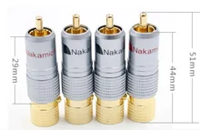Connecteur de prise RCA plaqué or, 8 pièces, 10mm, adaptateur de prise Coaxial sans soudure, usine de haute qualité