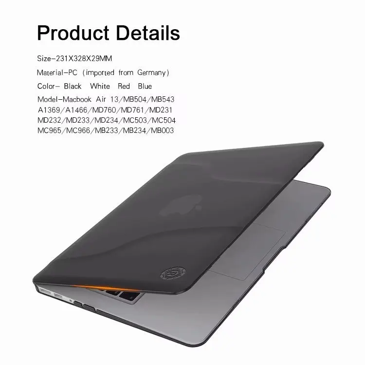 Матовый жесткий чехол для MacBook Air 13 ударопрочный Macbook air pro дюймов A1706/A1708/A1989 с