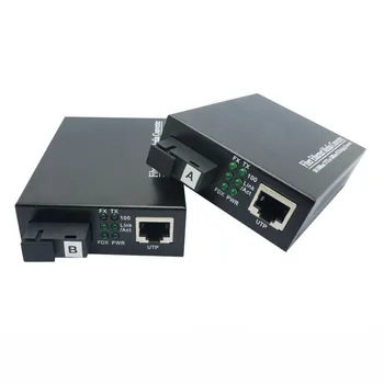 

120KM Fiber Optic Converter 100M Singlemode Single Fiber 1490/1550nm SC/UPC Ethernet Media Converter