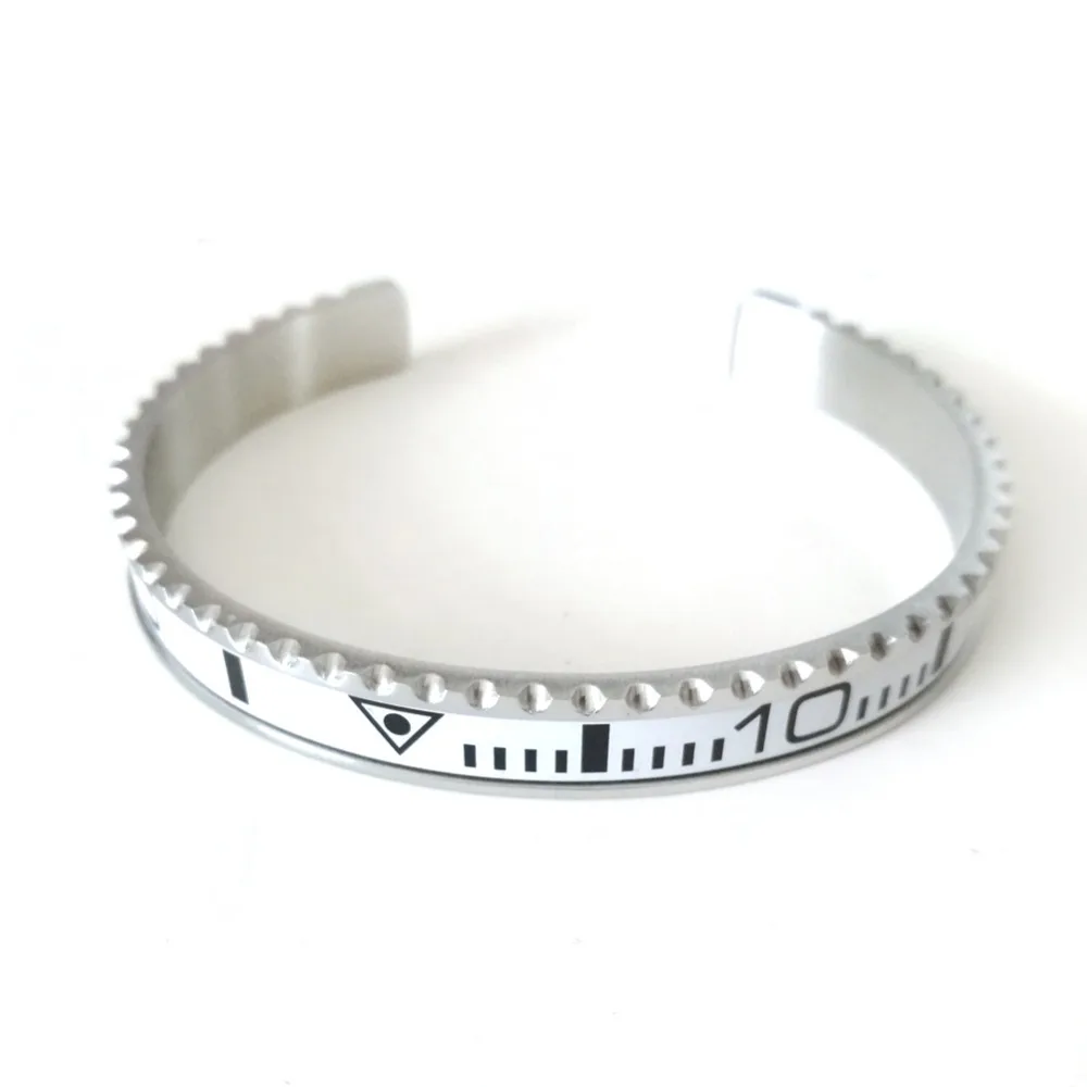 BC Dial Steel White Speedometer bracelet cuff man stainless Steel Bangle pulseiras bracelets & bangles 316l Stainless Steel Gift 6