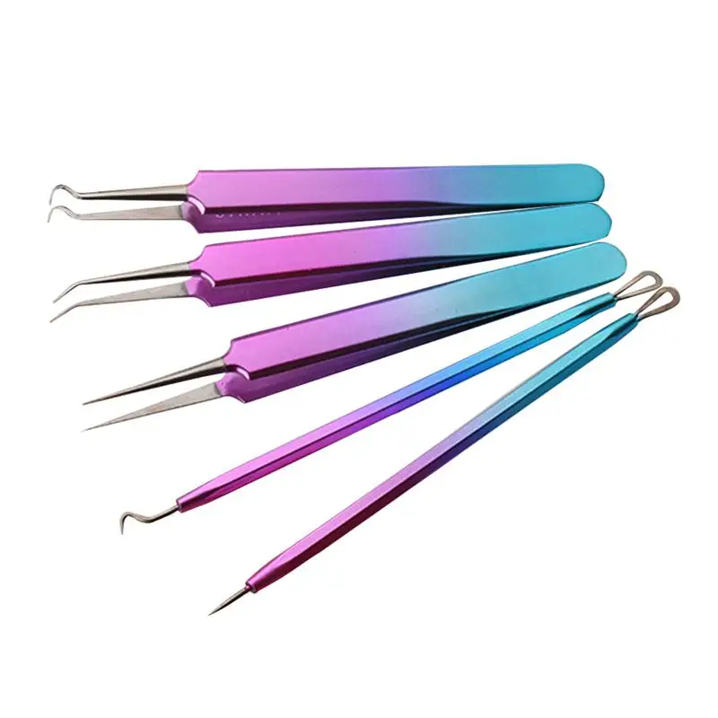 

5pcs Blackhead Remover Kit Comedone Extractor Tools Pimple Popper Kit for Risk Free Face Skin