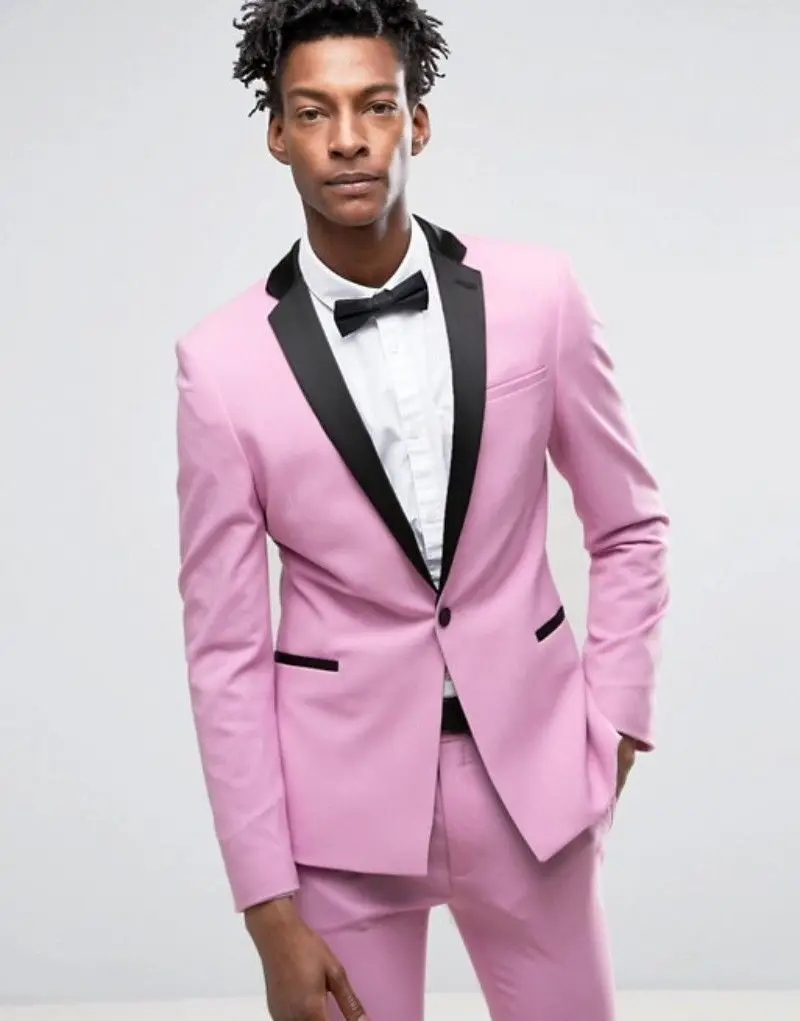 2017 nuovi abiti da uomo da Uomo 1 Pulsante della Moda Abiti Da Sposa Rosa  2 Pz Smoking Dello Sposo Formato Personalizzato/Colore giacca  pantalone|tuxedo custom|wedding suitjacket pants - AliExpress