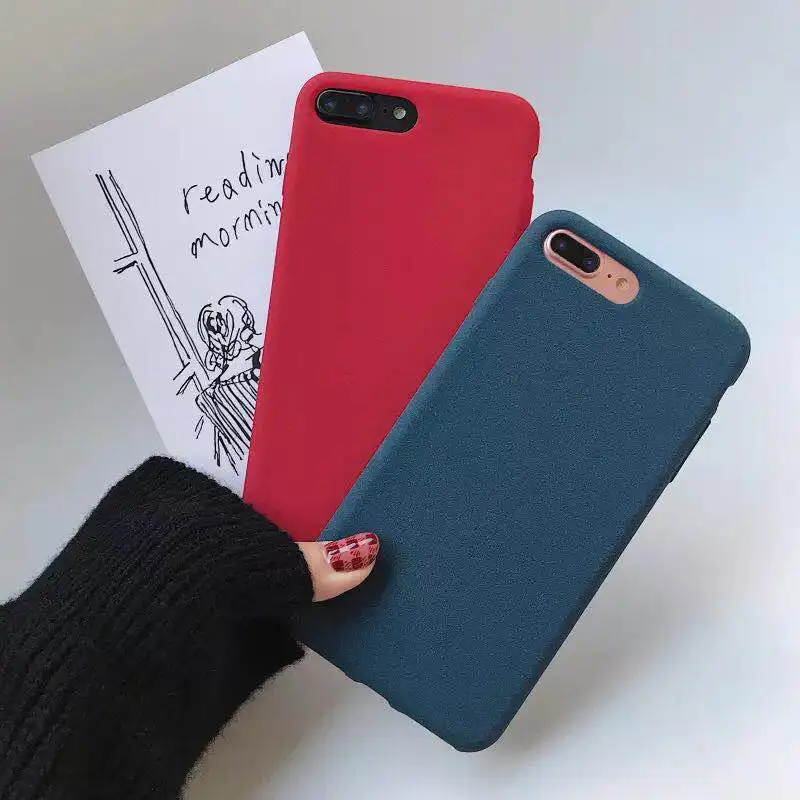 Чехол для Телефона iPhone 7 6 6s 8 X Plus 5 5s SE простые однотонные ультратонкие мягкие