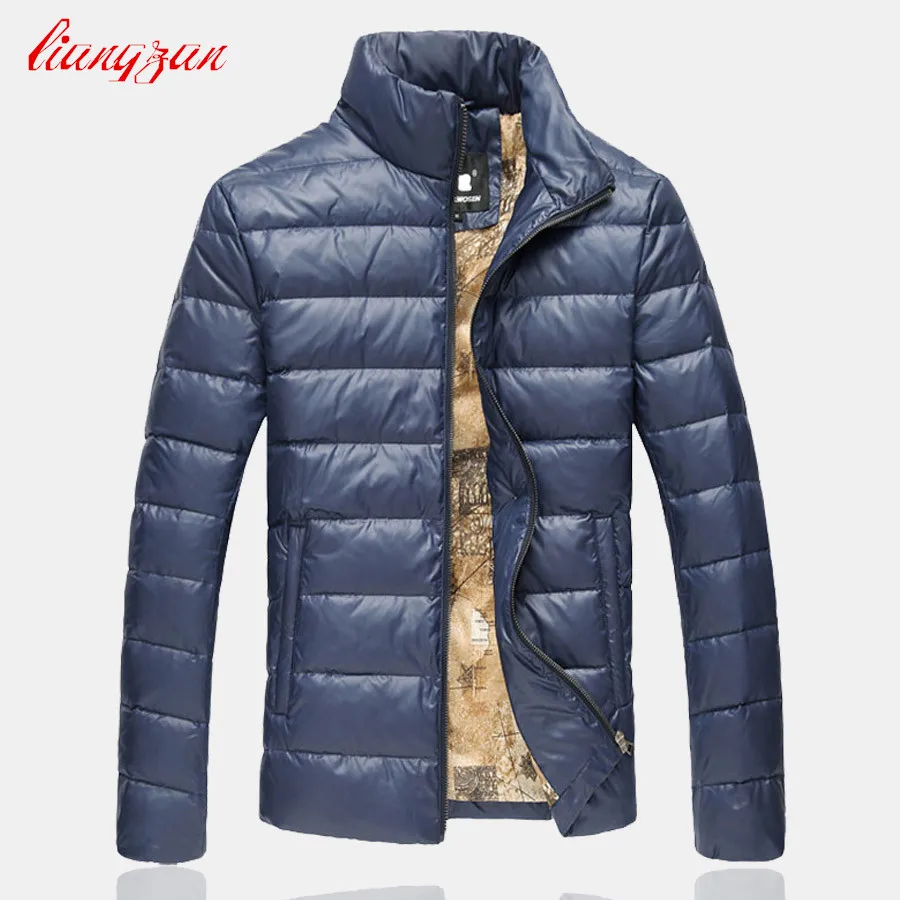 Men Winter White Duck Down Jacket And Coats Winter Snow Warm Stand
