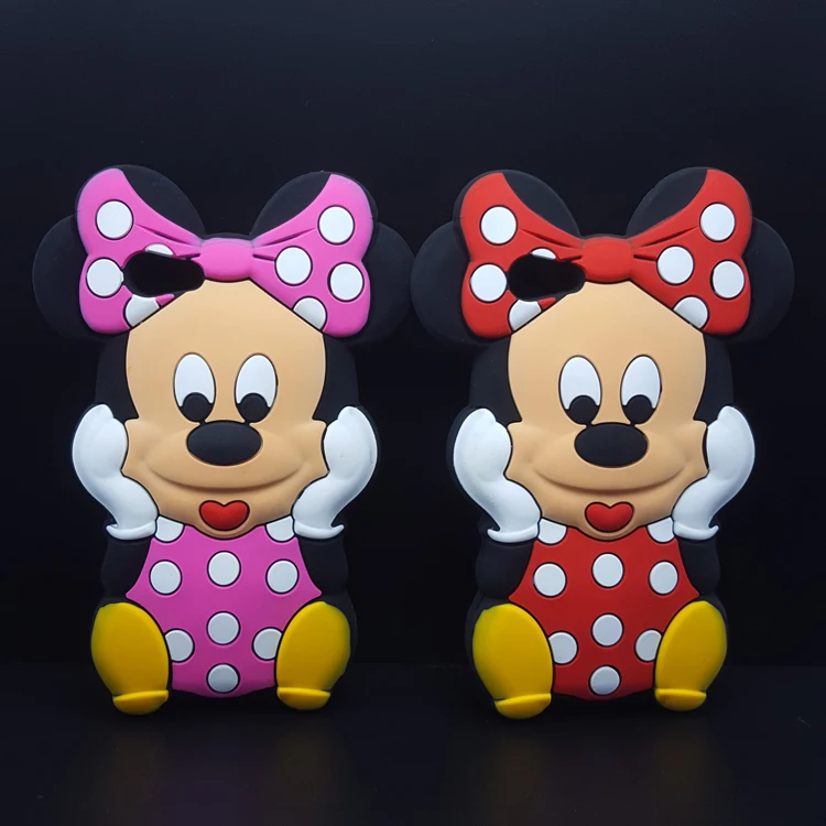 

soft Silicone Case For iPhone 8 7 7 plus 6 6s plus 4.7 5.5" 3D Cartoon Minnie Fundas Rubber cover shell phone cases