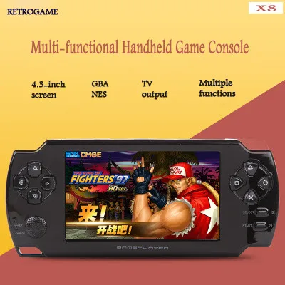 

X8 touch handheld game console 8G host support arcade game gba game download free shipping