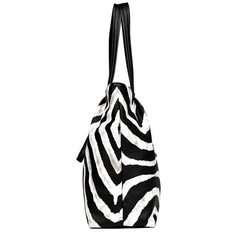 Роскошные сумки с рисунком зебры, женская сумка с кисточкой, Большая вместительная сумка на плечо, женская сумка-мессенджер, Повседневная Сумка-тоут
