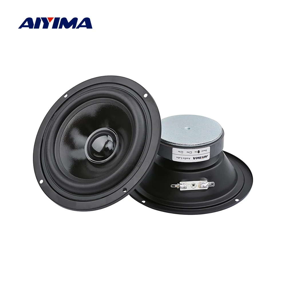 

AIYIMA 2Pcs 5 Inch Audio Portable Sound Speakers Column 4 Ohm 40 W 25 Cores Mindrange Speaker Home Theater Music Loudspeaker