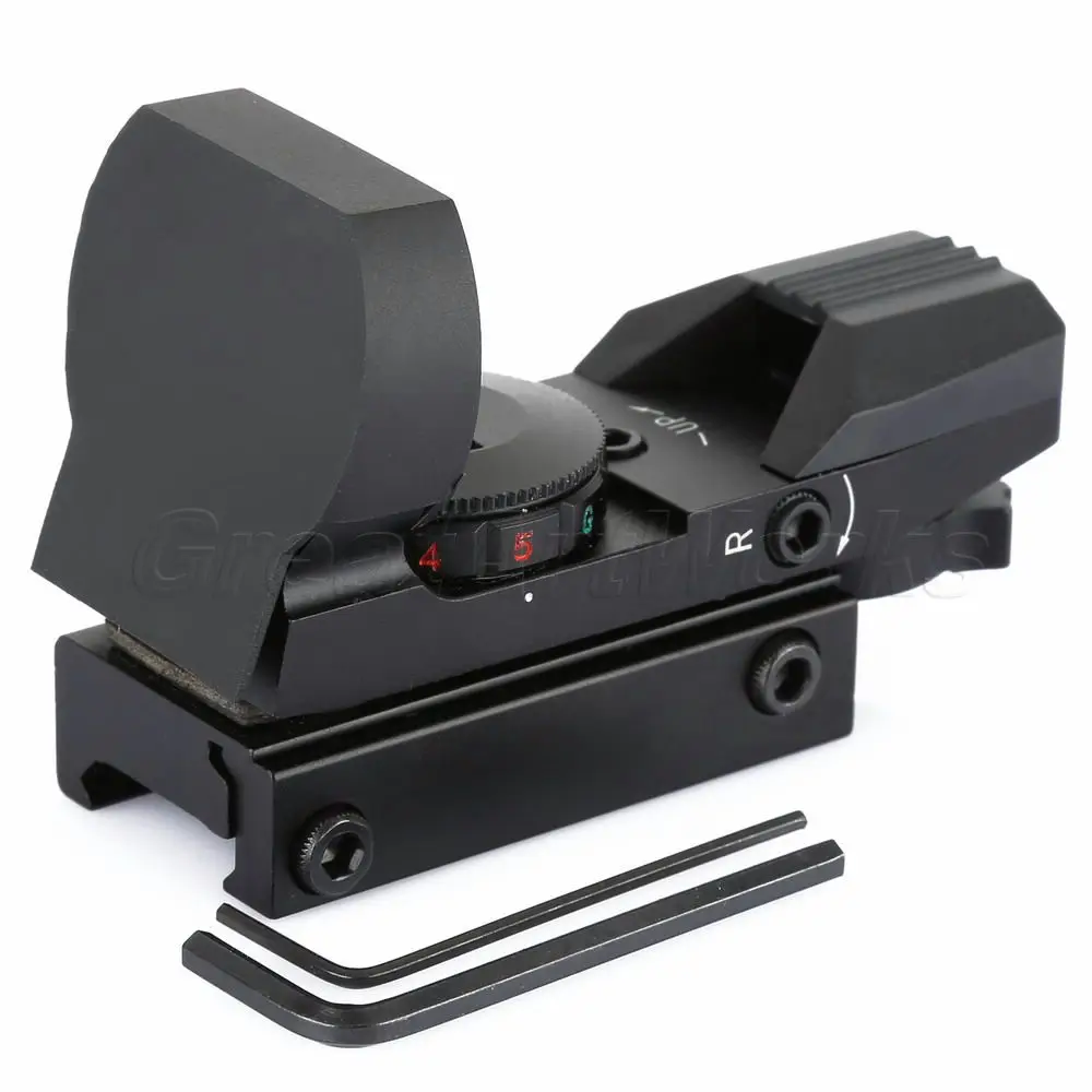 Good Quality Holographic Reflex 4 Reticle Red Green Dot Tactical Sight Scope 20mm Picatinny Rail Mount