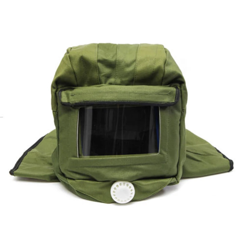 Sand Blasting Protective Face Mask Hood Cap Anti Dust Wind Sandblasting Helmet Sand Blasting Protective Face Mask Hood Cap Anti Dust Wind Sandblasting Helmet