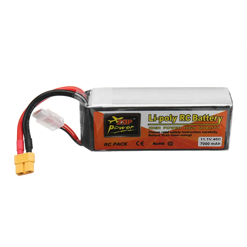 ZOP мощность 11,1 V 7000mah 40C 3S Lipo аккумулятор Перезаряжаемый W/XT60 Разъем для RC квадрокоптера автомобиля запасные части Асса