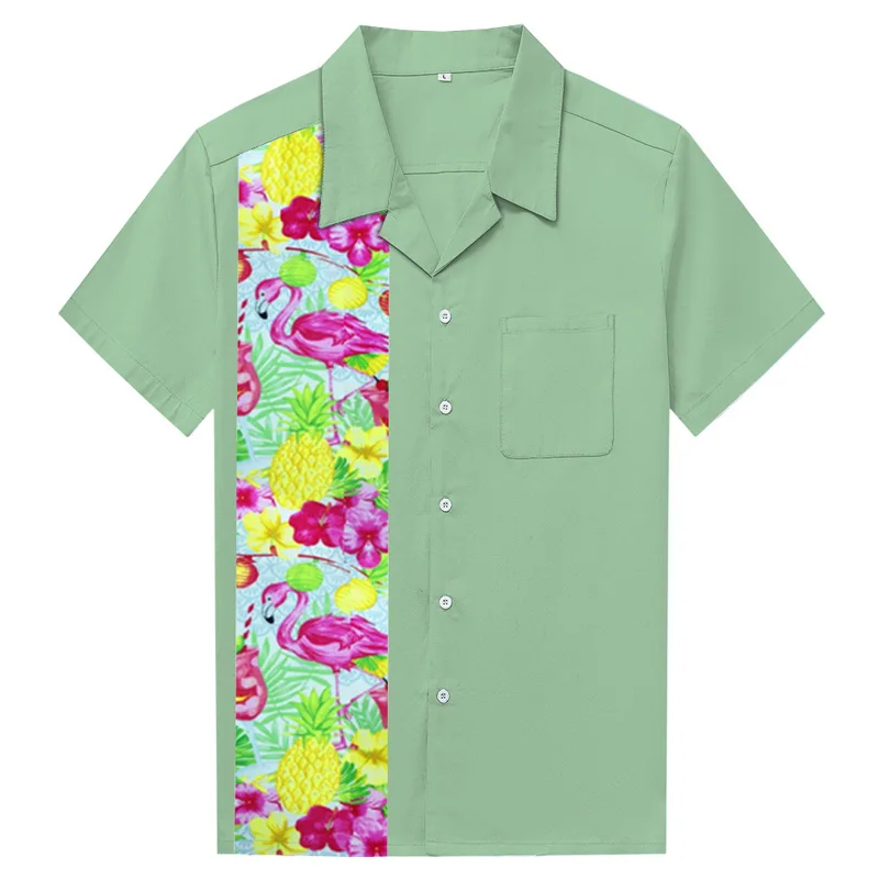 flamingo shirt mint green