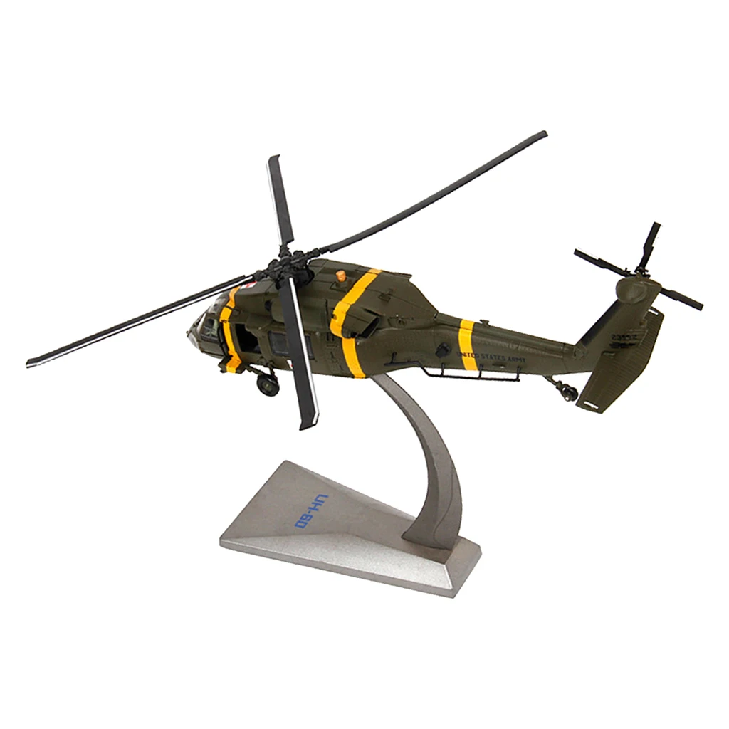 MagiDeal 1: 72 Масштаб UH-60 Blackhawk вертолет литья под давлением из алюминиевого сплава для лазерной обрезки модели самолета