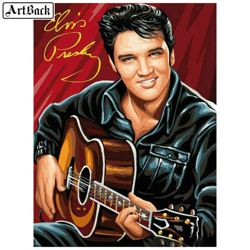 Картина из квадратных страз ArtBack 5d Elvis Presley алмазная 3d вышивка Круглая Мозаика
