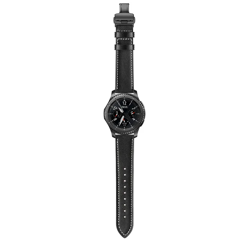 Кожаный ремешок для samsung Galaxy watch 46mm Шестерни S3 Frontier/классические 22 мм ремешок бабочка туфли с ремешком и пряжкой Смарт-часы аксессуары браслет