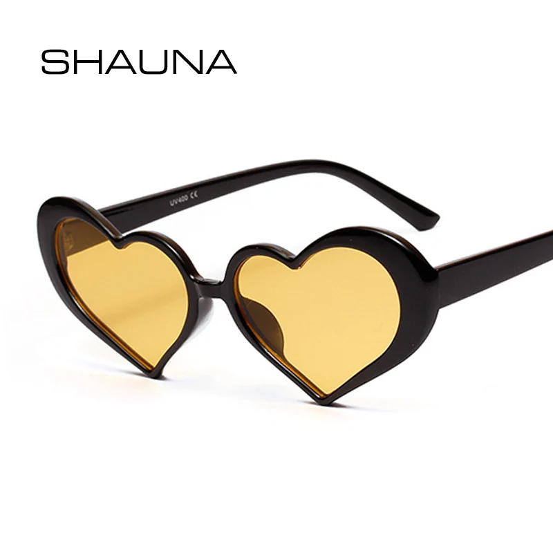 SHAUNA Cute Pink Heart Sunglasses Women Retro Glasses Frame