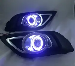 Удар Ангел глаз DRL дневного света + Галогенные Противотуманные + объектив проектора + туман крышка лампы для Honda jade 2013-14, 2 шт