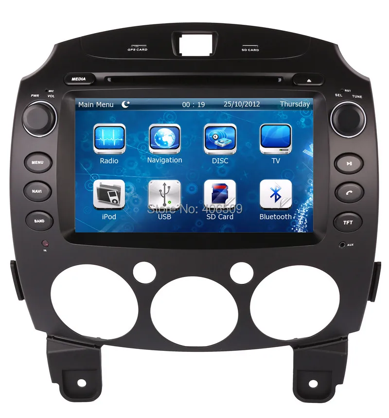 8" Head Unit Car DVD Player for Mazda 2 Mazda2 2007 2013 with GPS