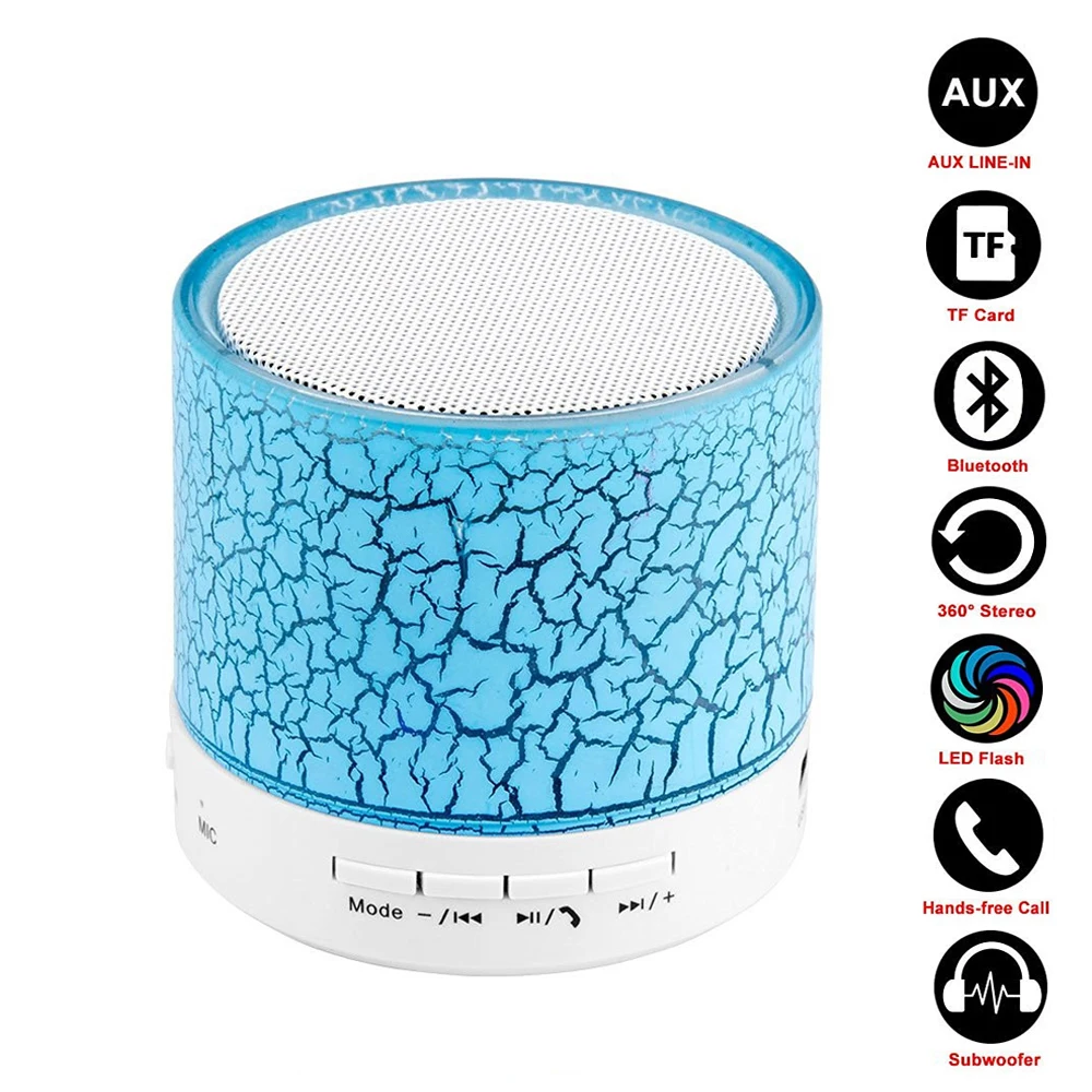 Мини Bluetooth динамик с поддержкой TF AUX громкой связи USB сабвуфер FM радио портативный