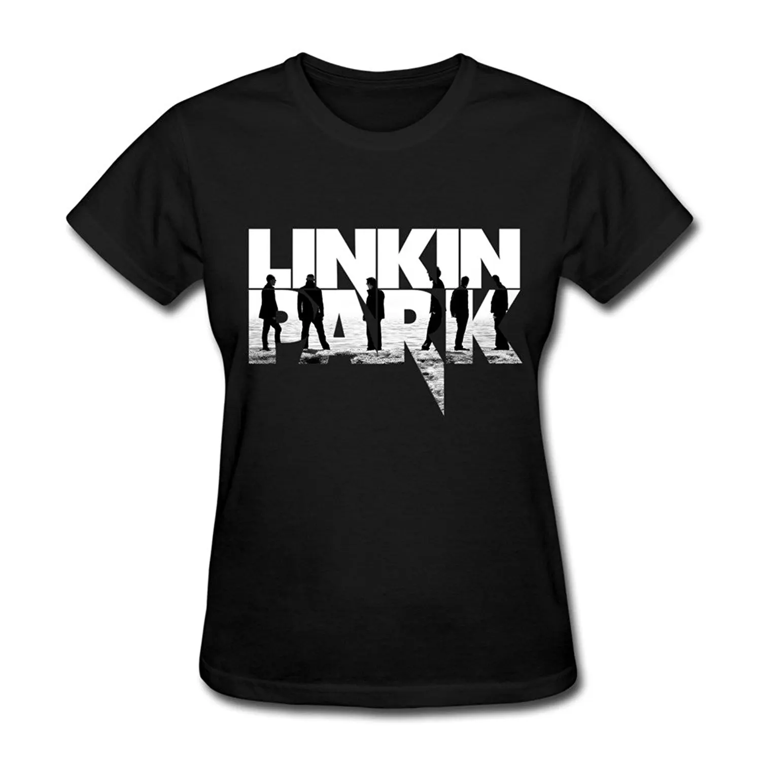 SUAMDAN женская футболка Linkin Park Minutes To Midnight летняя стильная женская футболка с коротким рукавом футболки женские топы - Цвет: Черный