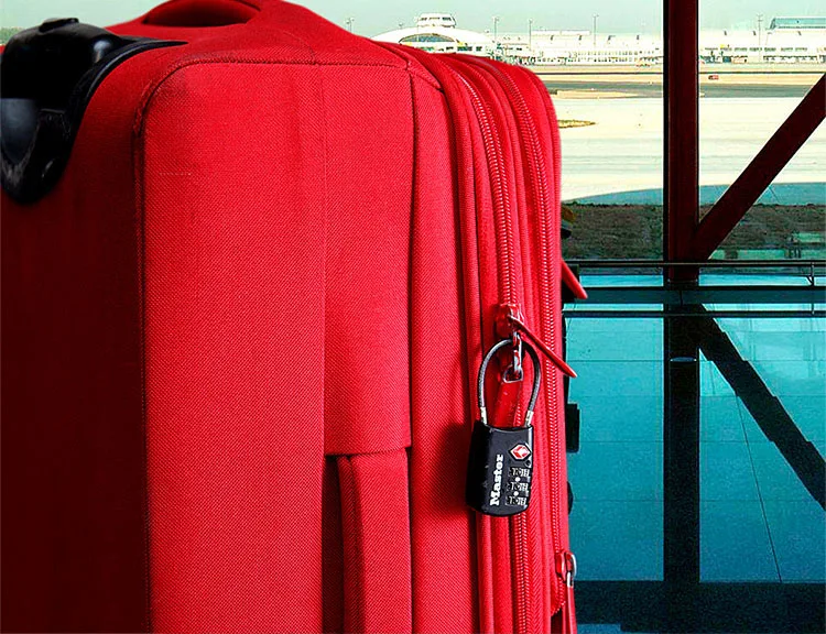 TSA Luggage Strap Locks Digit Metal Password Customs Luggage Padlocks Combination Suitcase Travel Lock flexible braided steel (1)
