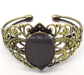

20pcs/package 18*25mm pad antique bronze bracelet new Arrival
