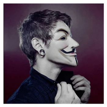 

10pcs/lot Mask Anonymous Guy Fawkes Fancy Dress Adult Costume Accessory Vendetta Party Cosplay masque mascaras halloween